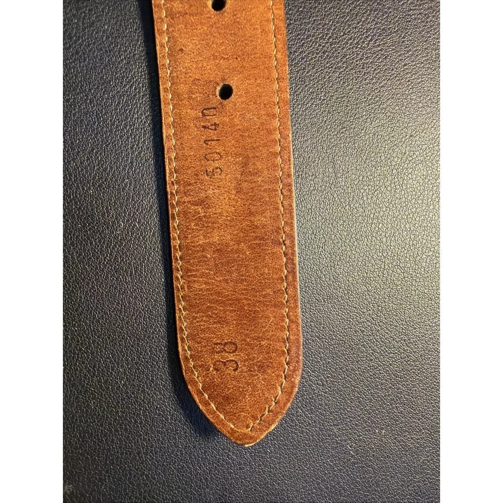 Brooks Brothers Navy Grosgrain And Leather Casual Belt, Size 38!
